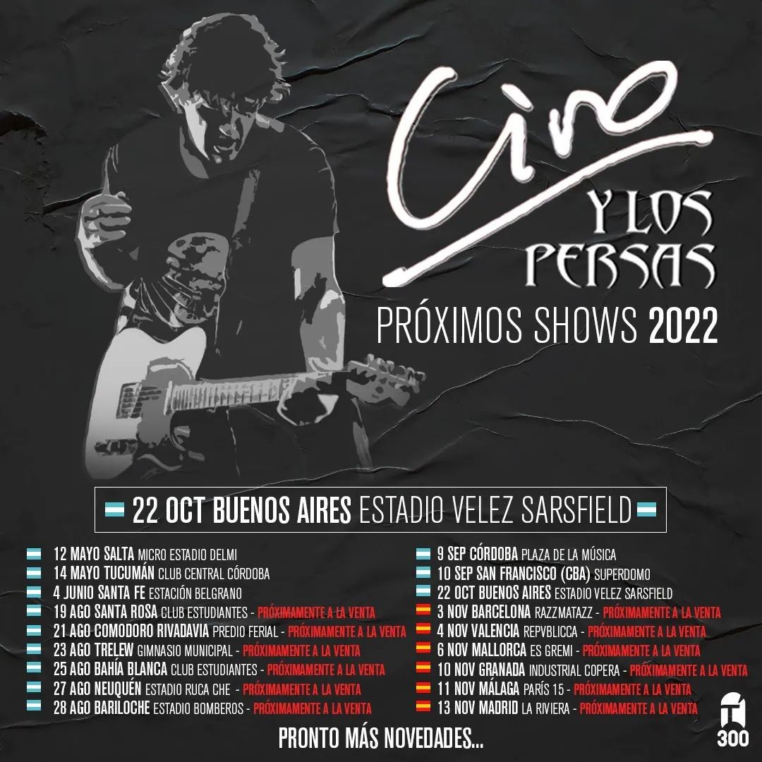 CIRO Y LOS PERSAS Concert a Sala Razzmatazz Barcelona 03 11 2022